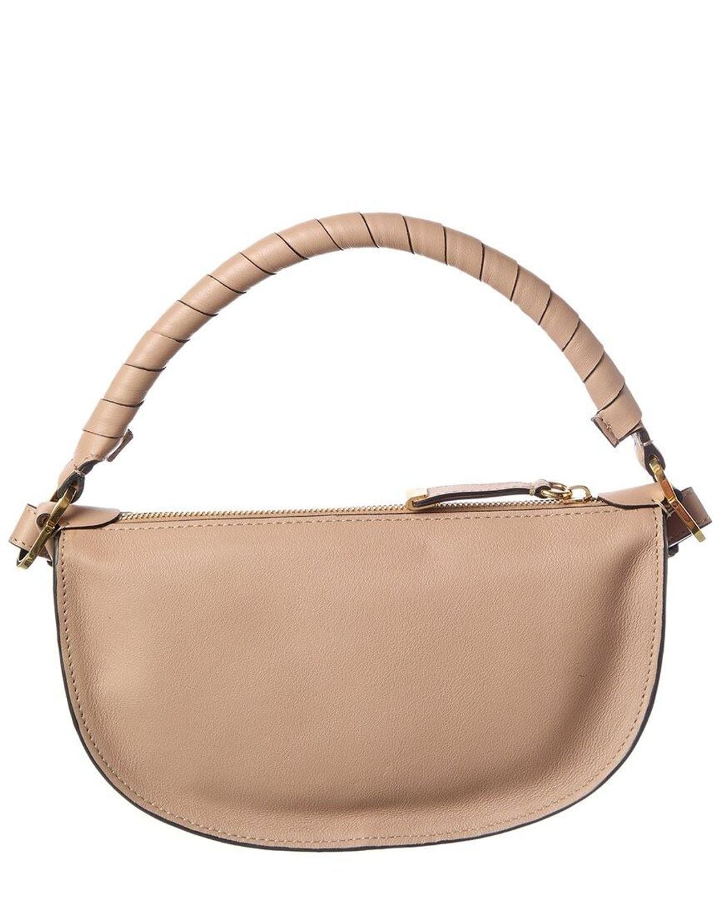 Chloé Natural Marcie Mini Leather Shoulder Bag