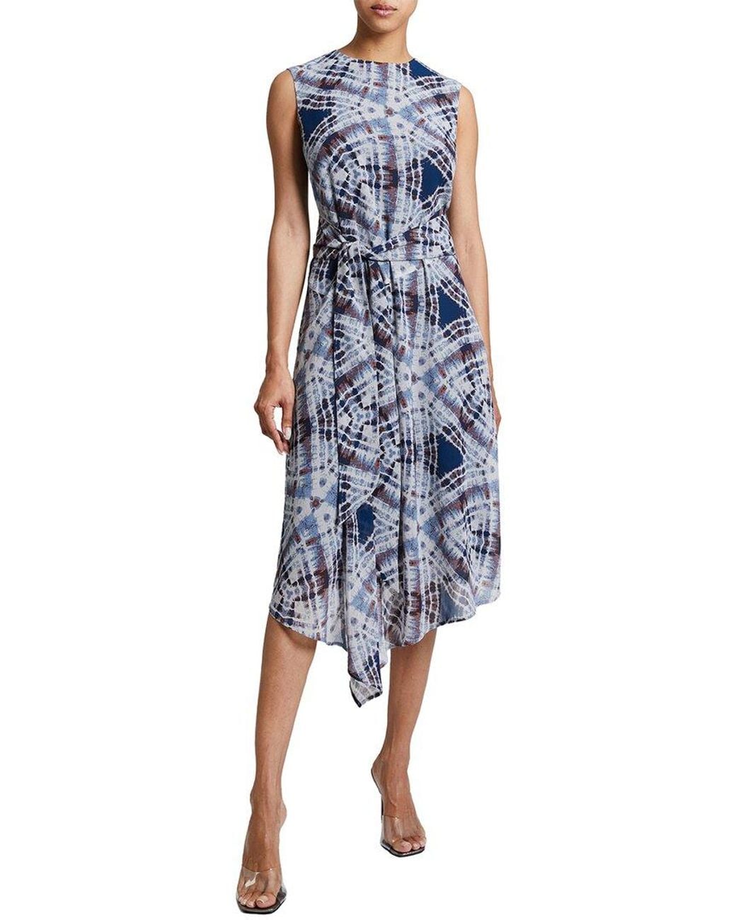 Santorelli Blue Cecilia Midi Dress