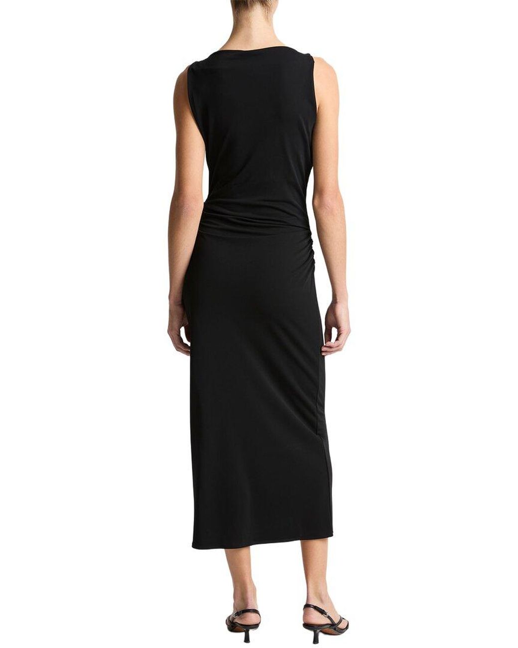 Vince Black Cowl Neck Tank Dress
