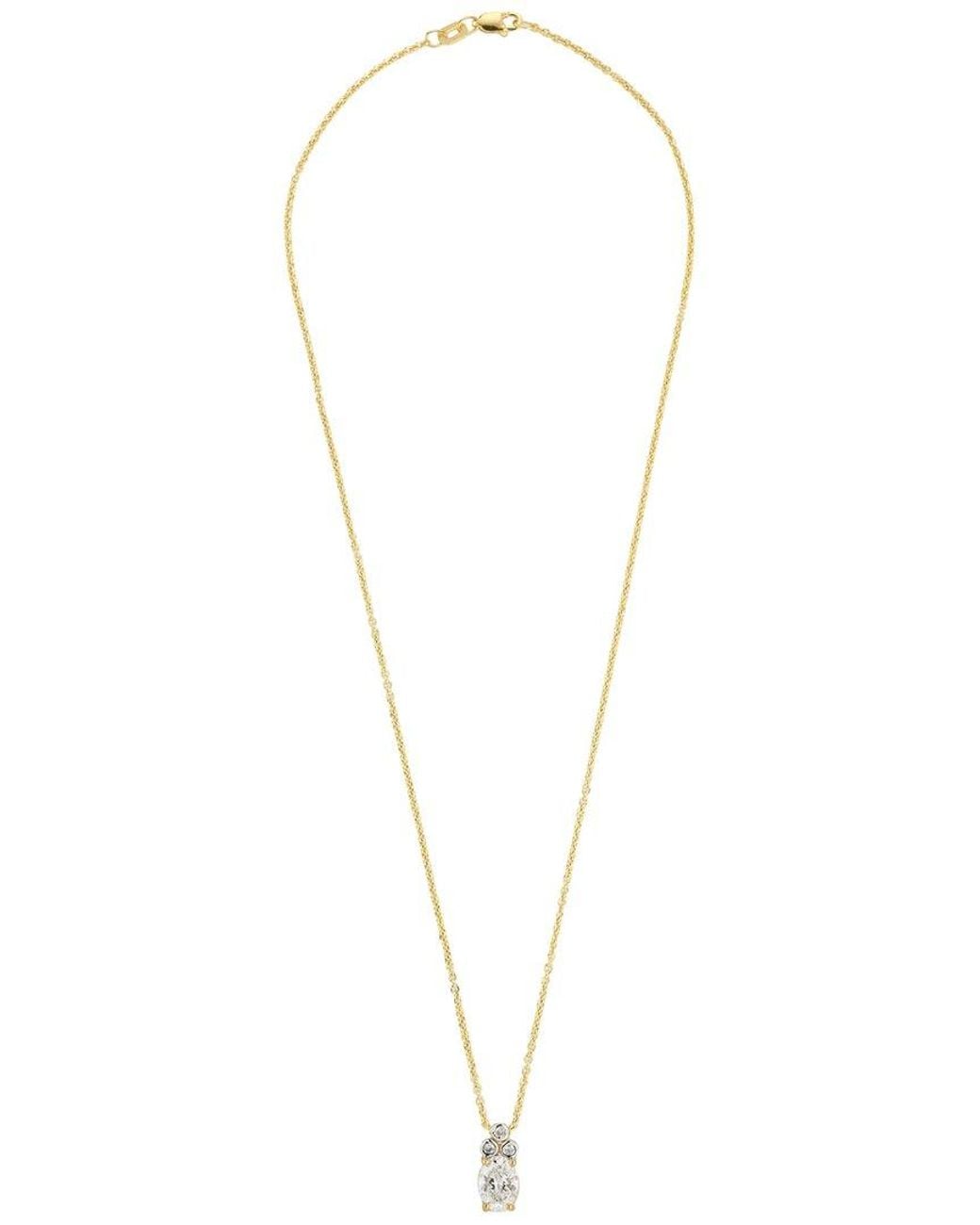 Reiss Metallic 14K 1.08 Ct. Tw. Lab-Grown Diamond Pendant Slide Necklace