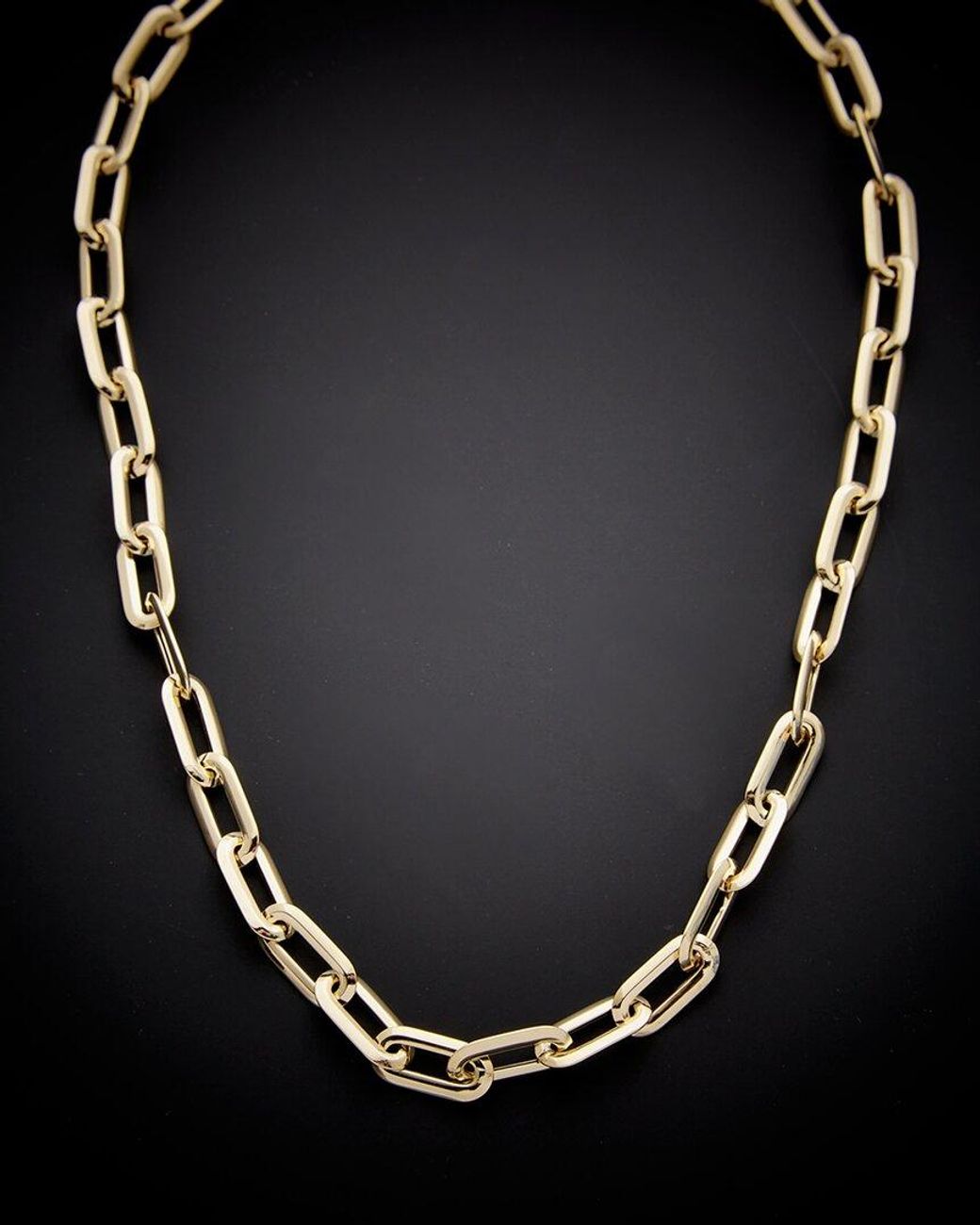 Italian Gold Black 14k Oval Link Necklace