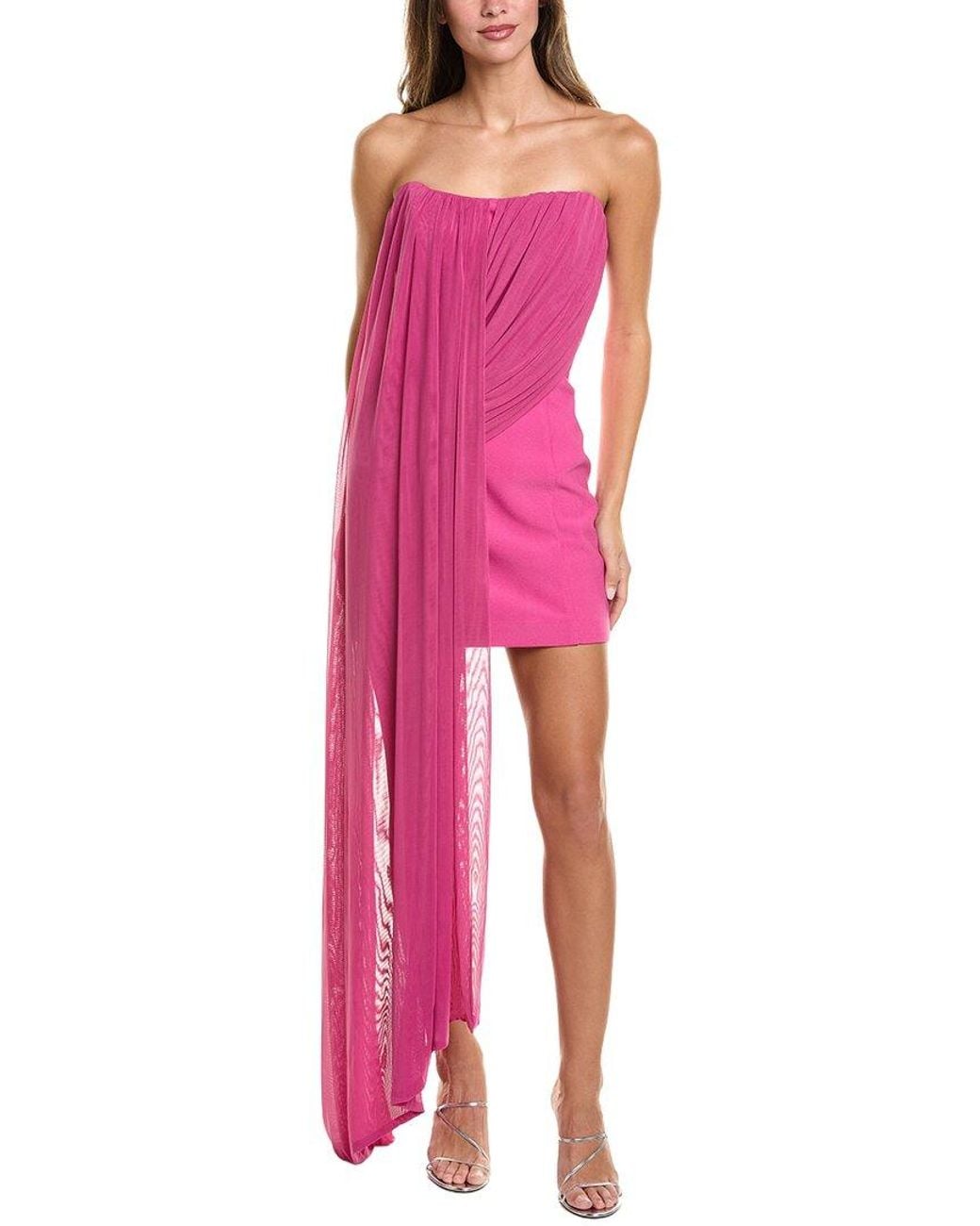 Elliatt Pink Chantal Asymmetrical Mini Dress