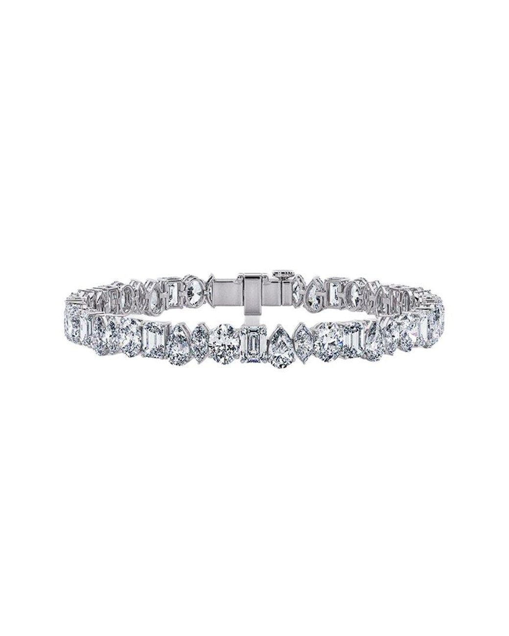 Lab Grown Diamonds White 14K 5.20 Ct. Tw. Lab-Grown Diamond Fancy Bracelet