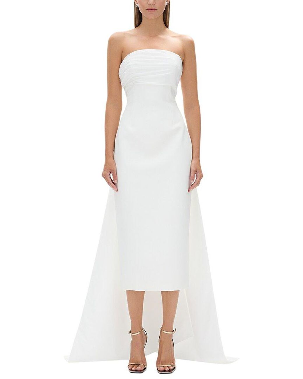 Rachel Gilbert White Odette Column Dress