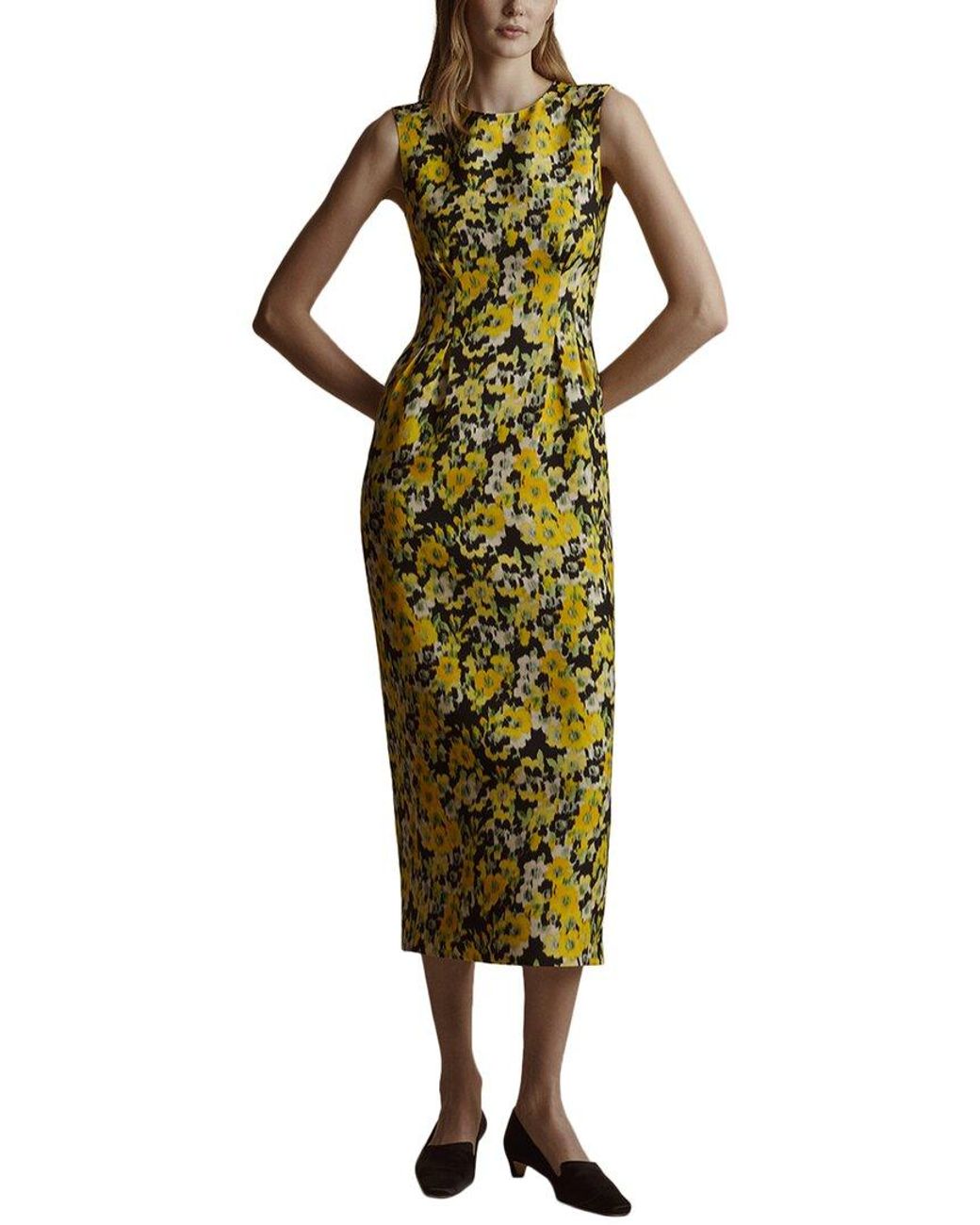 Adam Lippes Green Ophelia Wool & Silk-Blend Dress