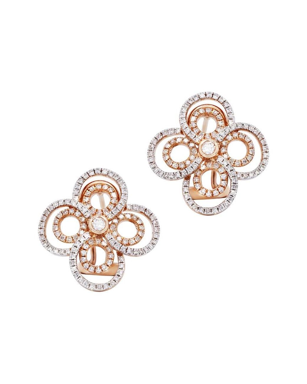 Diana M White Fine Jewelry 14k Two-tone 1.19 Ct. Tw. Diamond Earrings