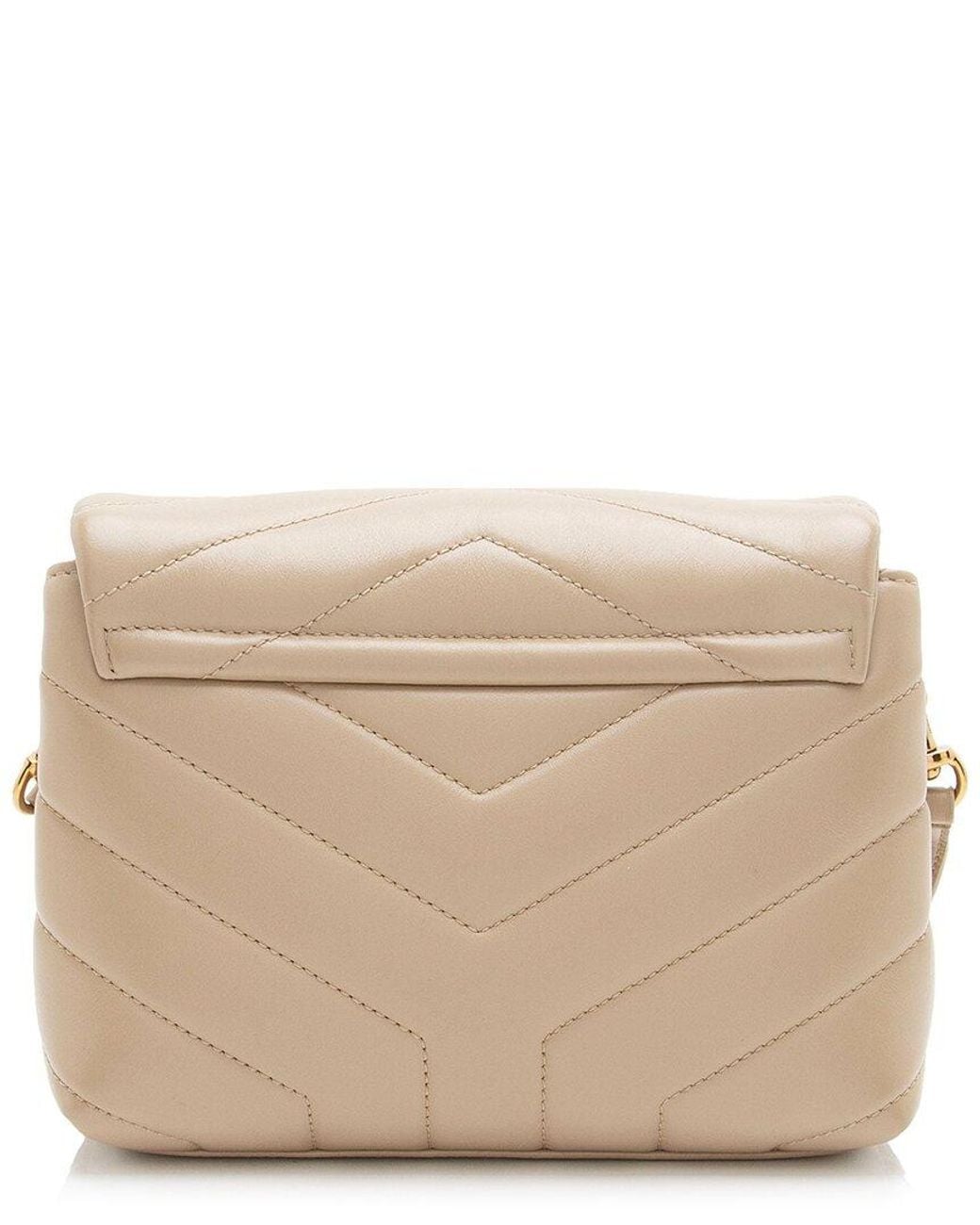 Saint Laurent Natural Matelasse Calfskin Monogram Loulou Toy Crossbody (Authentic Pre-Loved)