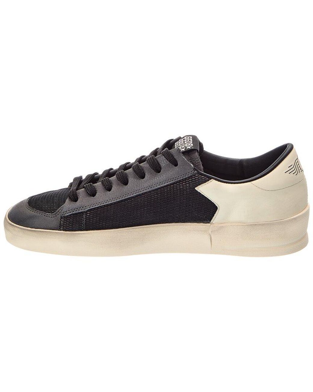 Golden Goose Deluxe Brand Black Superstar Leather & Mesh Sneaker for men