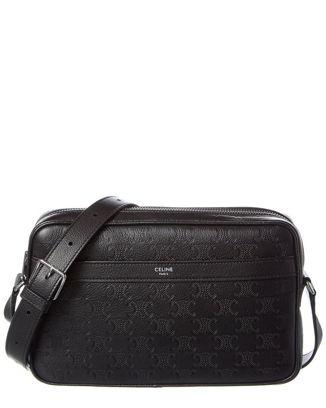 Céline Black Medium Triomphe Leather Crossbody
