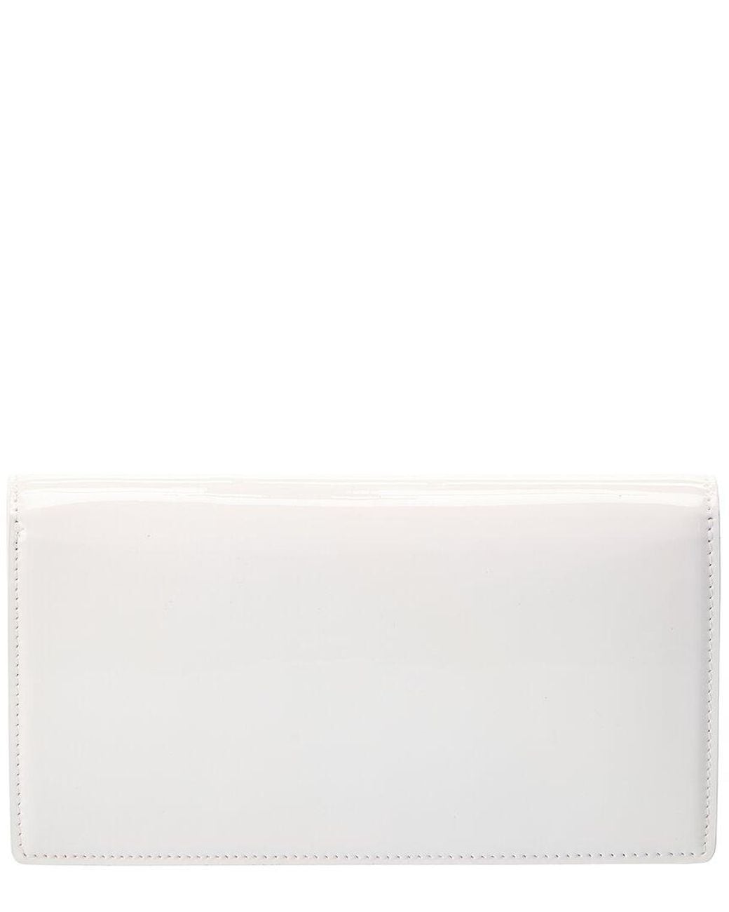 Christian Louboutin White Bettina Patent Wallet On Chain