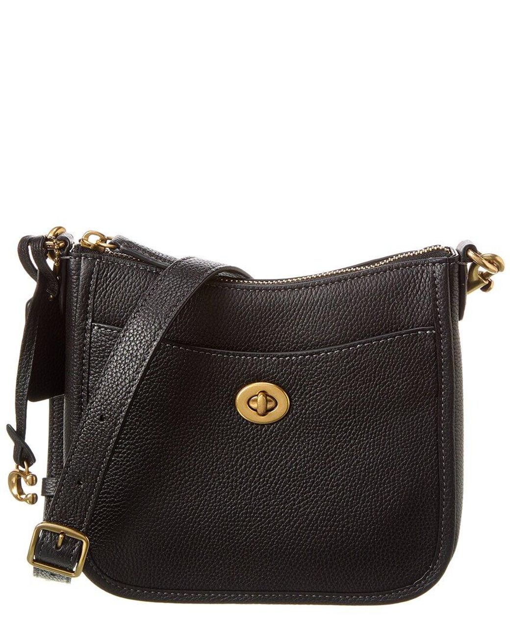 COACH Chaise Leather Crossbody in Black | Lyst