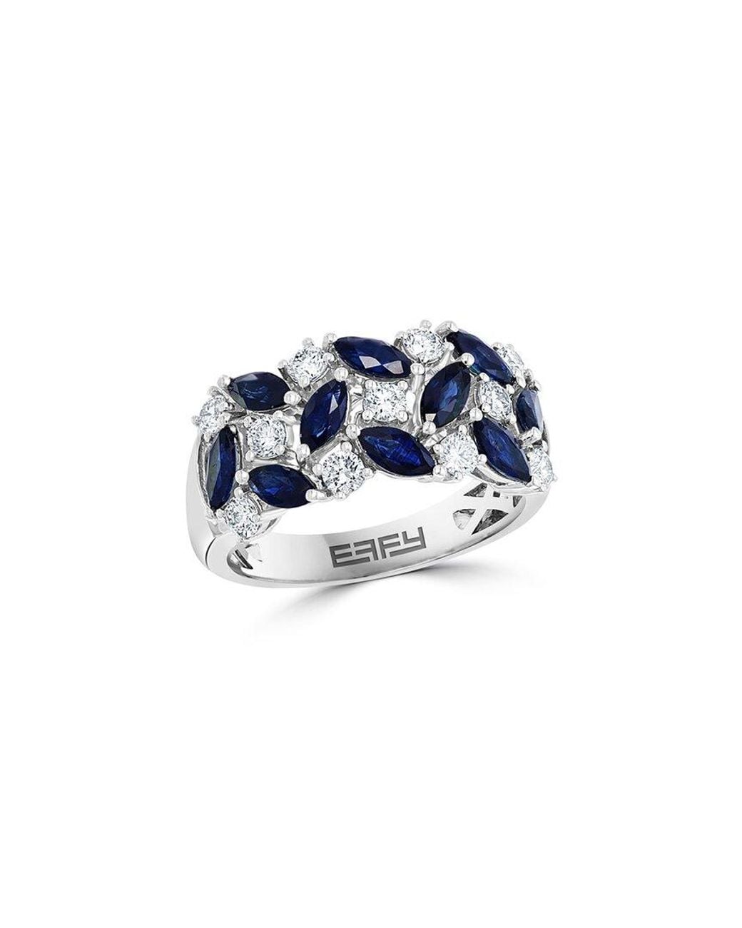 Effy Fine Jewelry Blue 14K 2.27 Ct. Tw. Diamond & Sapphire Ring