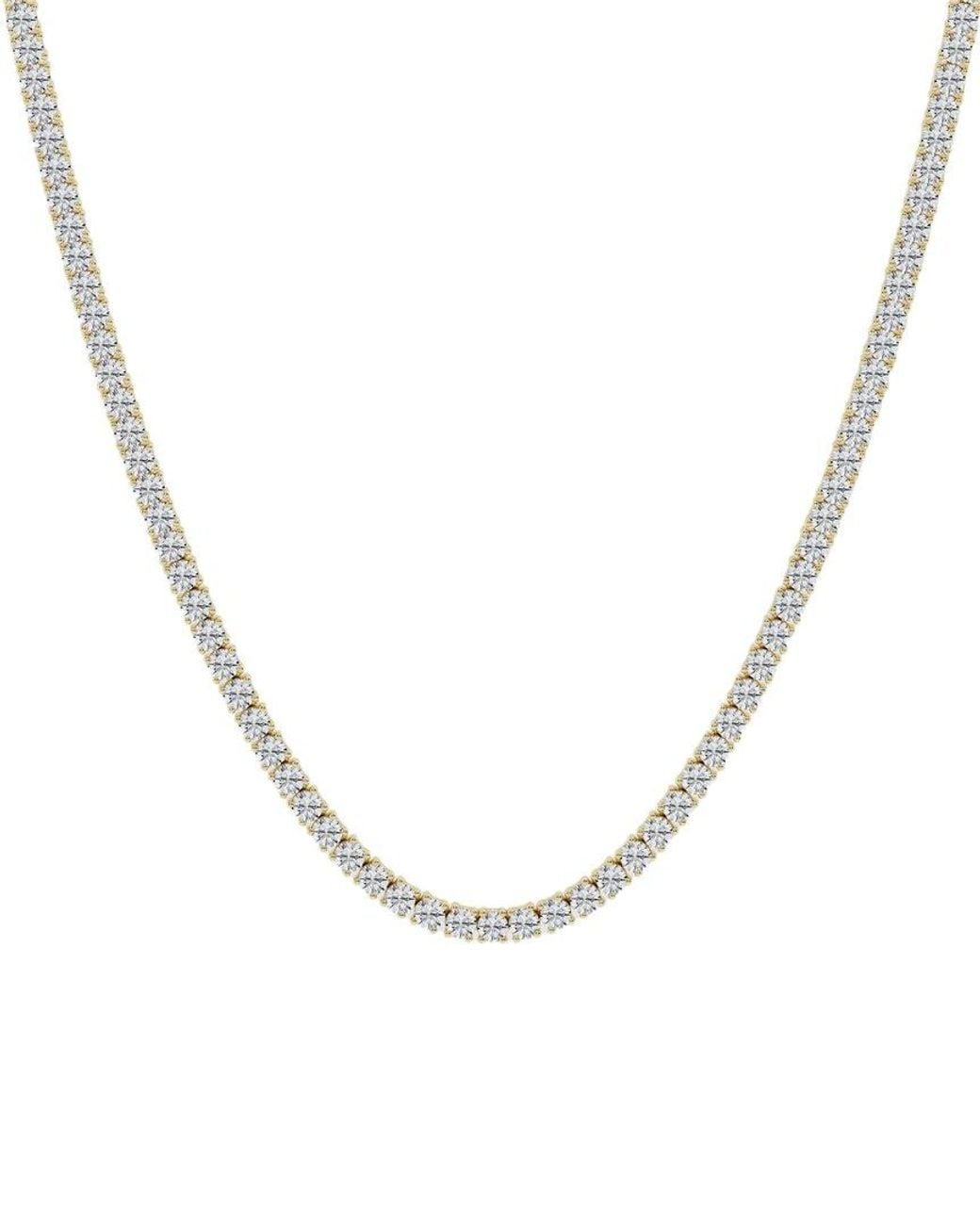 Lab Grown Diamonds Metallic 14K 7.25 Ct. Tw. Lab Grown Diamond Necklace