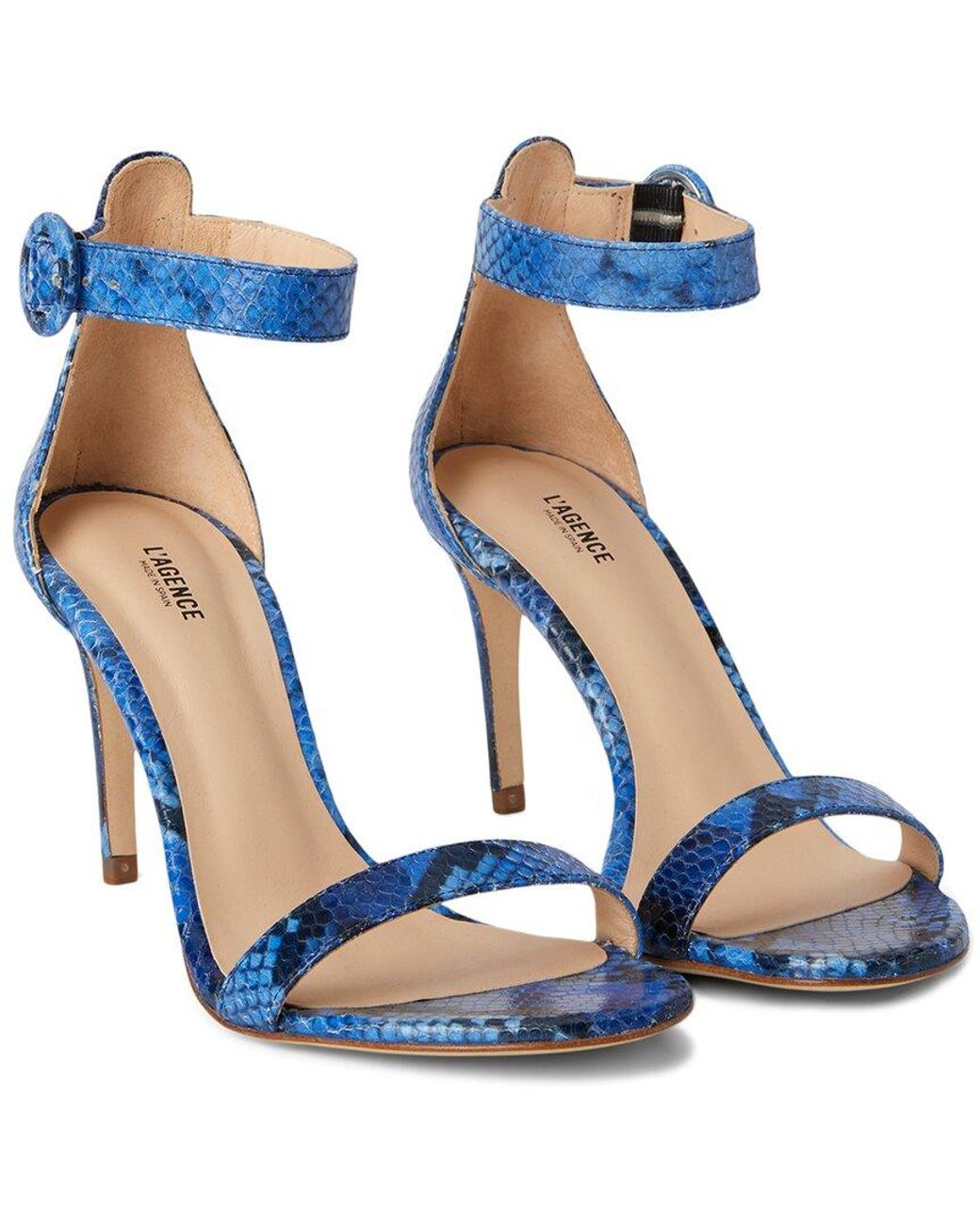 L'Agence Gisele Ii Leather Sandal in Blue Lyst