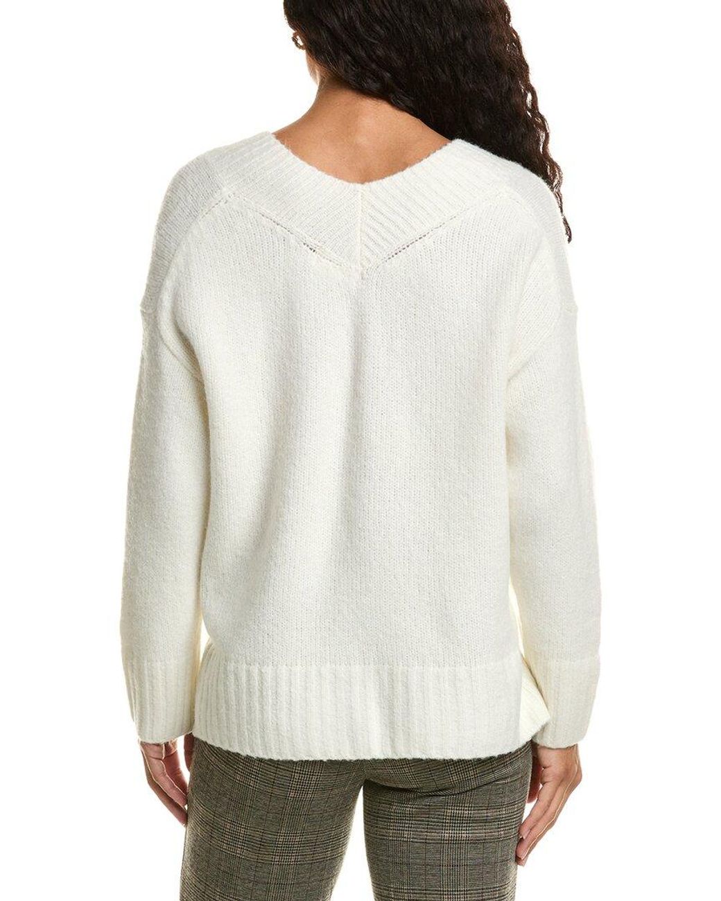 LaBiz Natural Wool & Alpaca-blend V-neck Sweater
