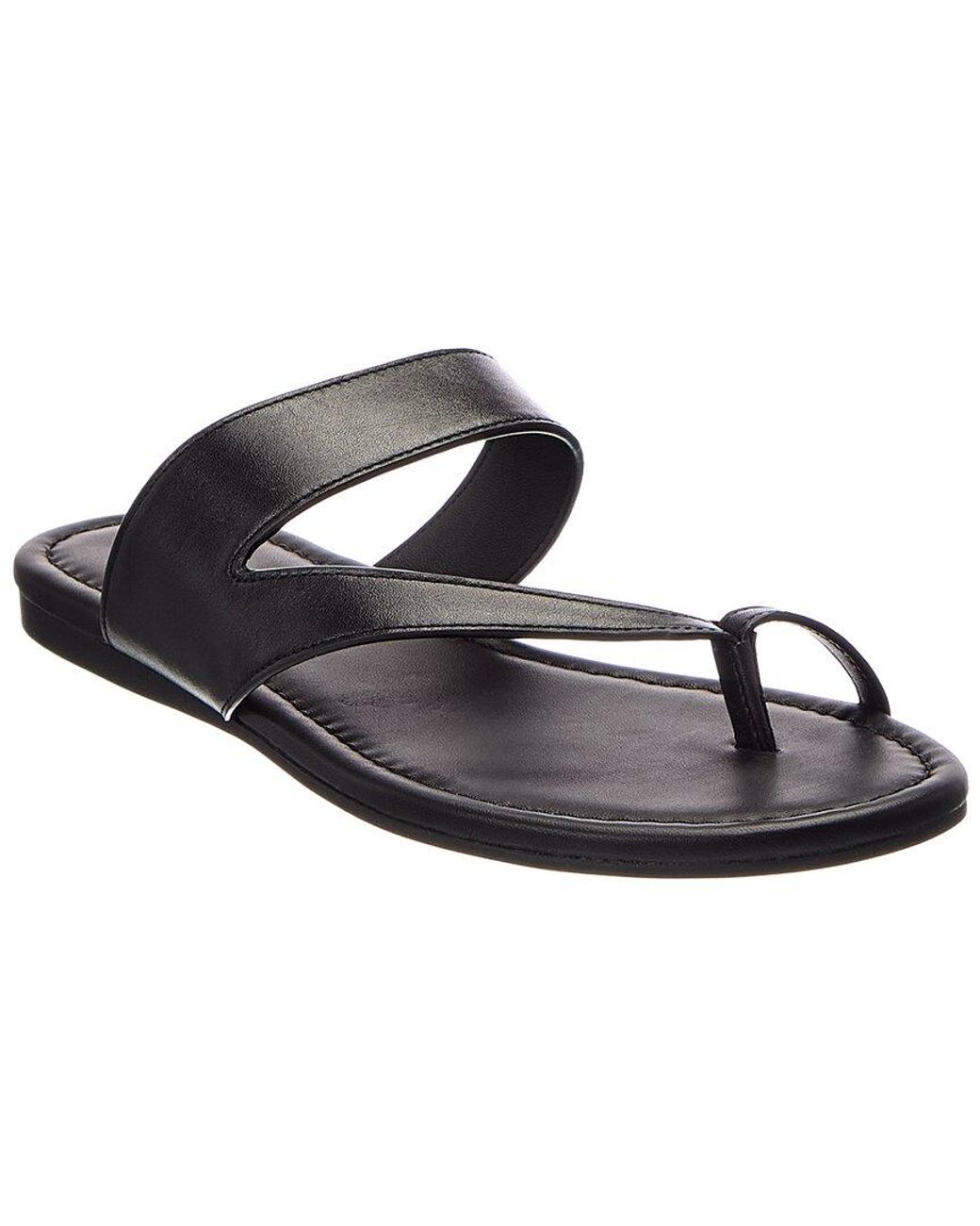Stuart Weitzman Black Remy Leather Slide