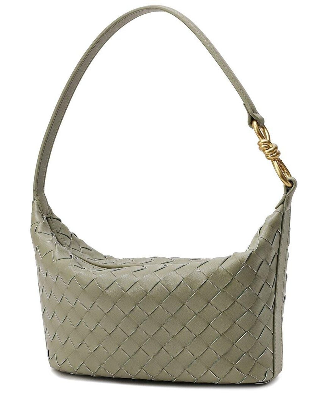 Tiffany & Fred Paris Gray Woven Leather Hobo Shoulder Bag