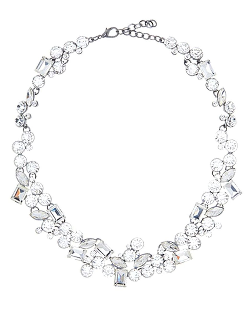 Eye Candy LA White Clear Collar Necklace