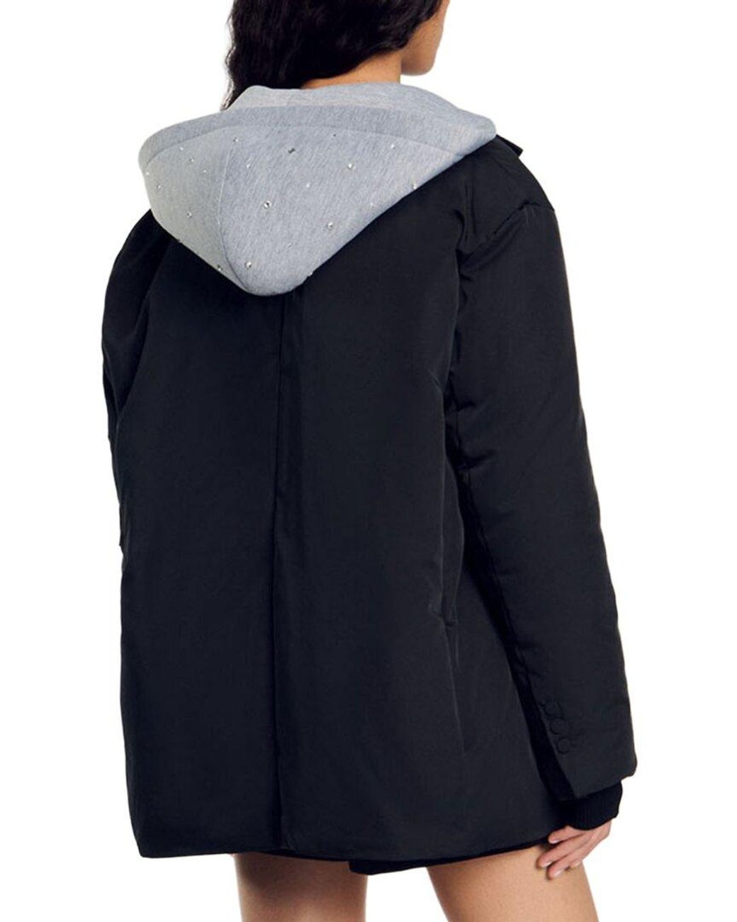 Sandro Blue Oversize Down Jacket