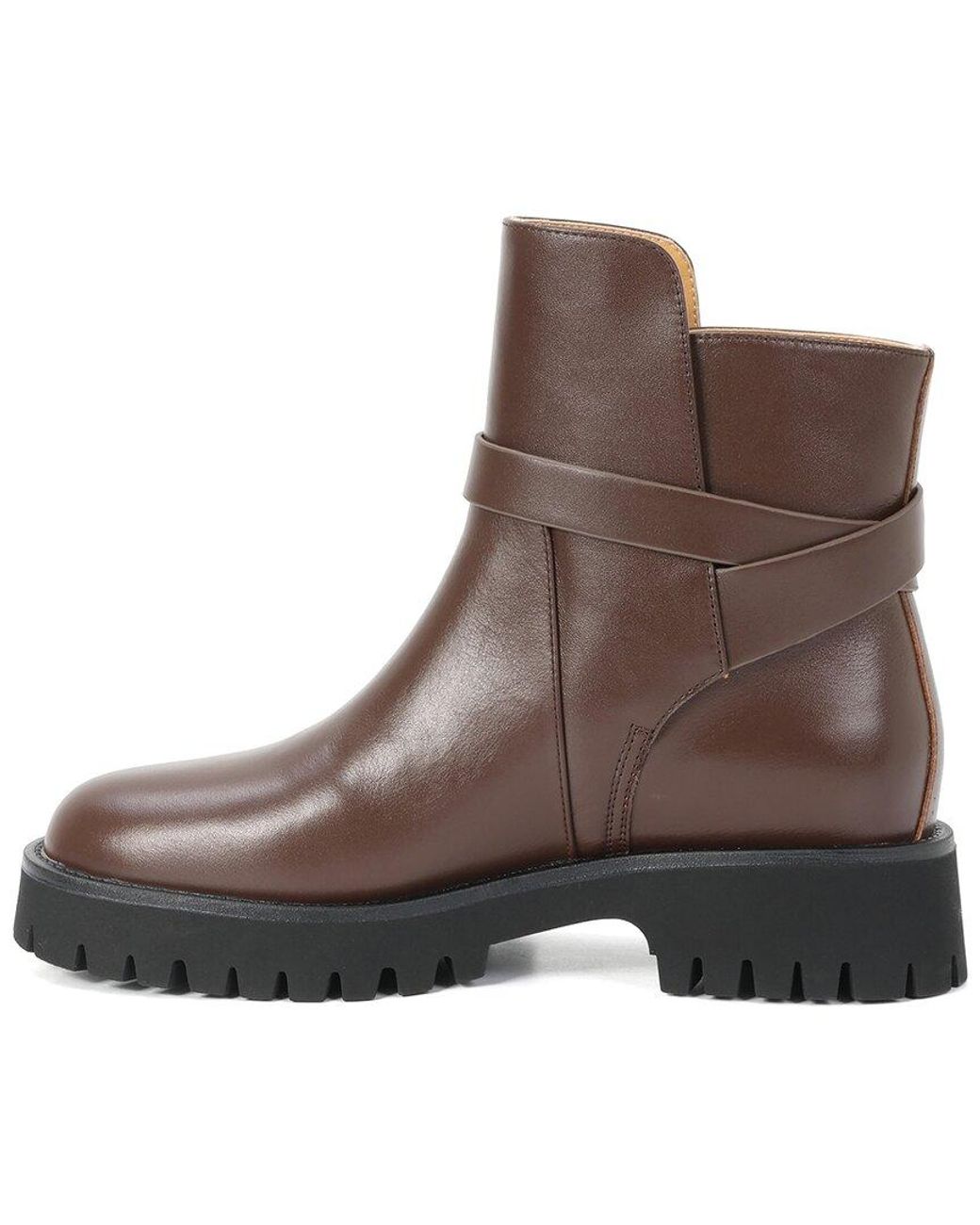 Tiffany & Fred Paris Brown Leather Bootie