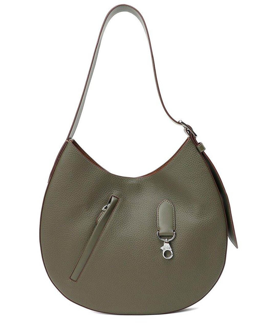 Tiffany & Fred Paris Top-grain Leather Hobo Bag in Gray | Lyst