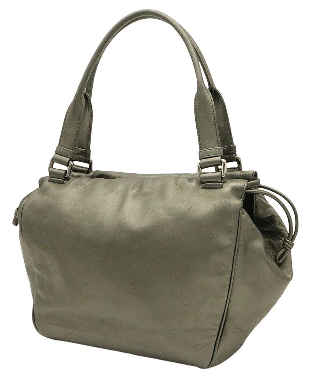 Loewe Green Leather Anagram Shoulder Bag (Authentic Pre-Loved)