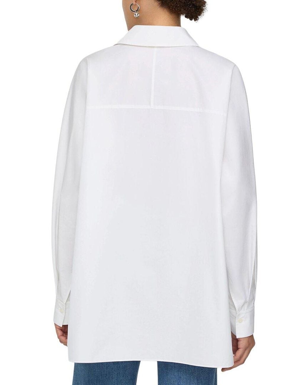 Lafayette 148 New York White Oversized Popover Shirt