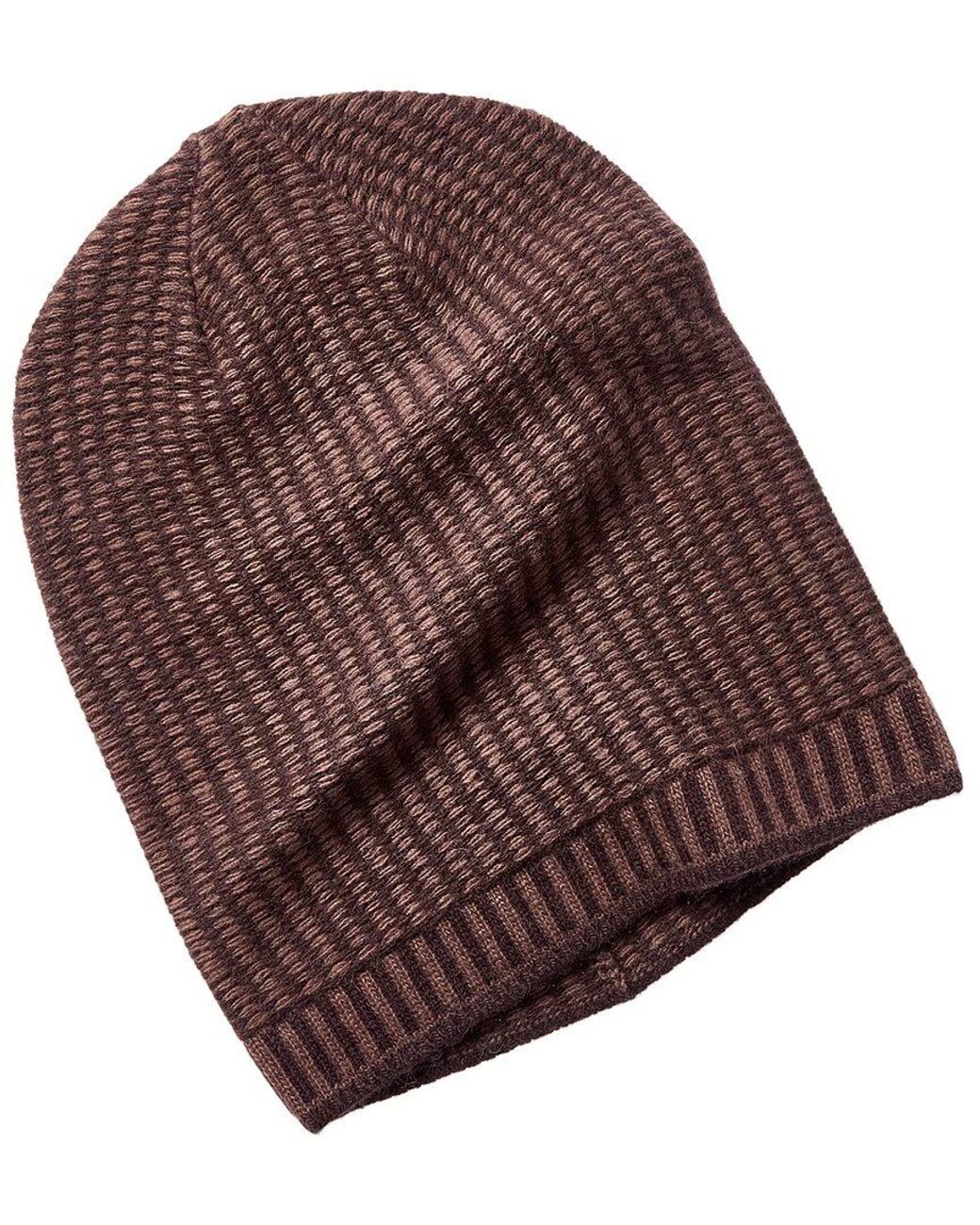 Portolano Brown Reversible Wool & Angora-Blend Boyfriend Hat for men
