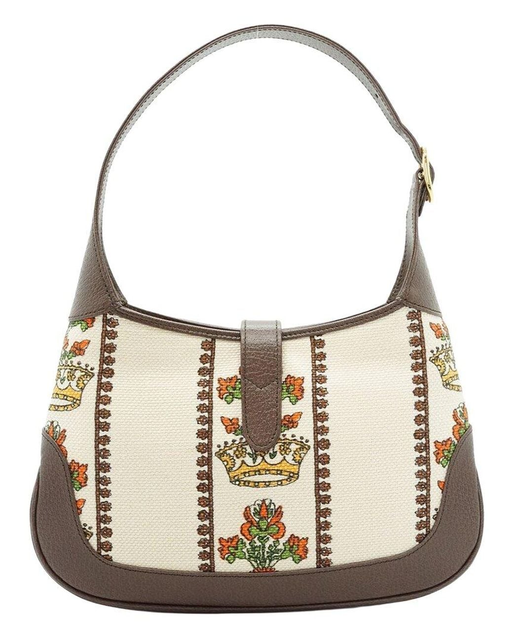 Gucci Multicolor Cotton Jackie 1961 Hobo Bag (Authentic Pre-Loved)
