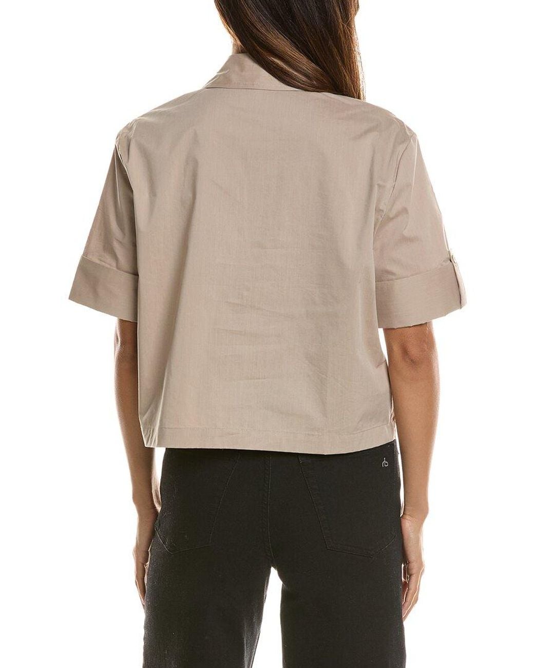 Toccin Natural Cropped Button Down