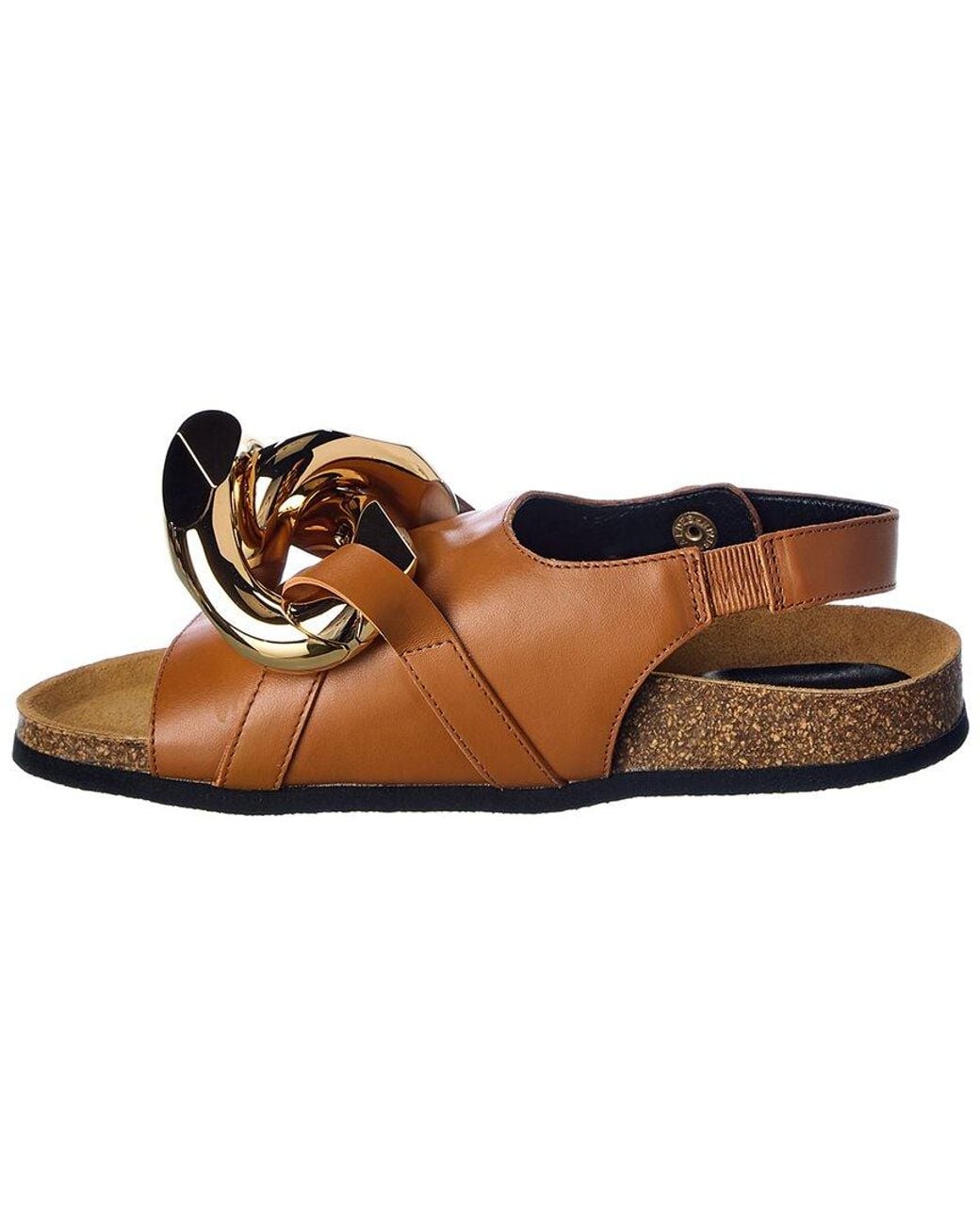 J.W. Anderson Brown Chain Leather Sandal
