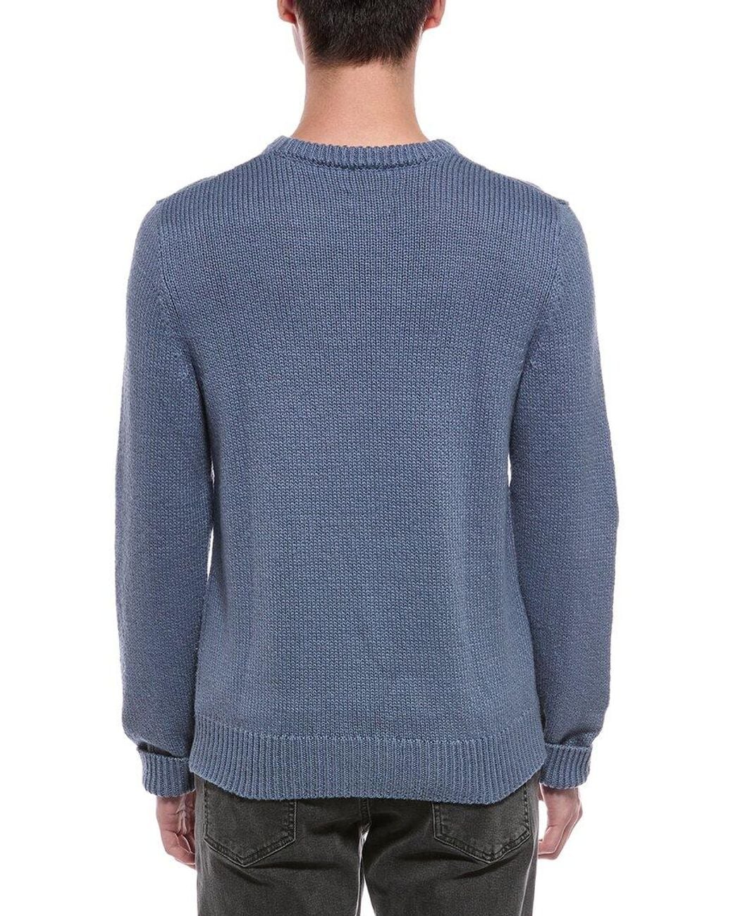 Faherty Brand Blue Heirloom Crewneck Sweater for men