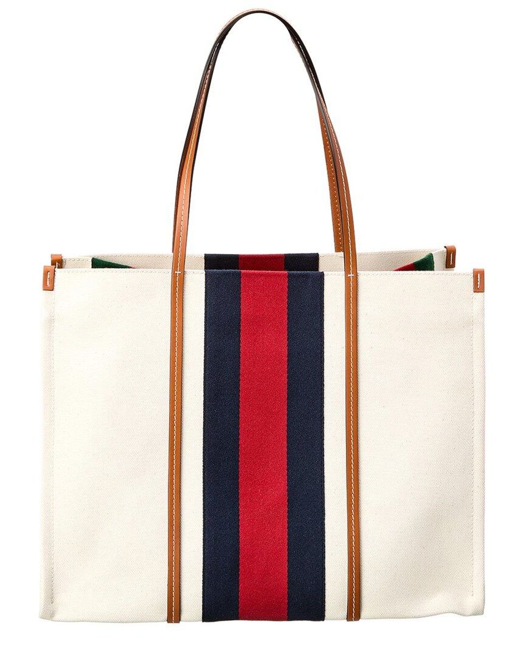 NWT Clare V Leather Navy Stripe tote