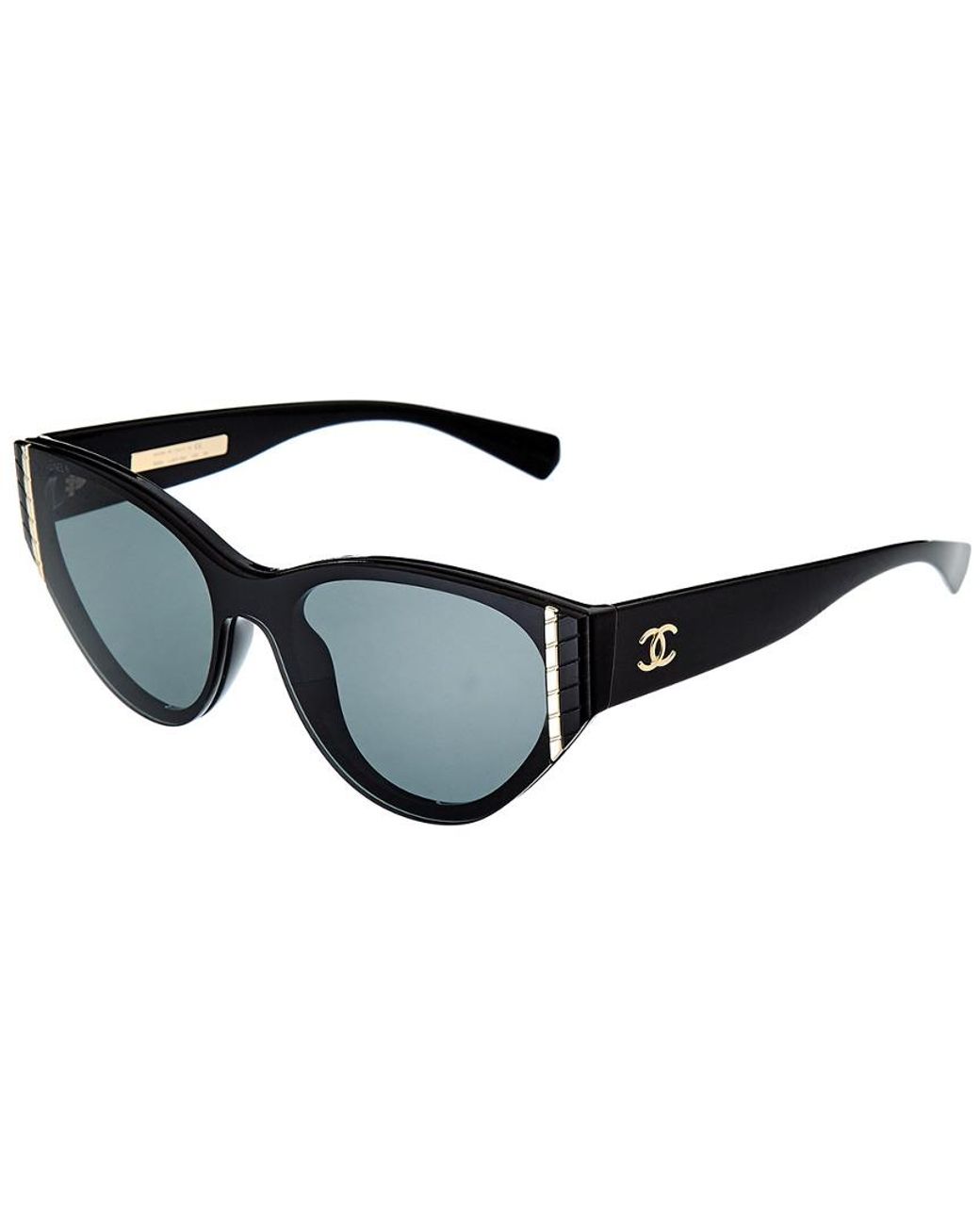 Chanel Women's Ch6054 C501/s4 60mm Sunglasses in Black | Lyst