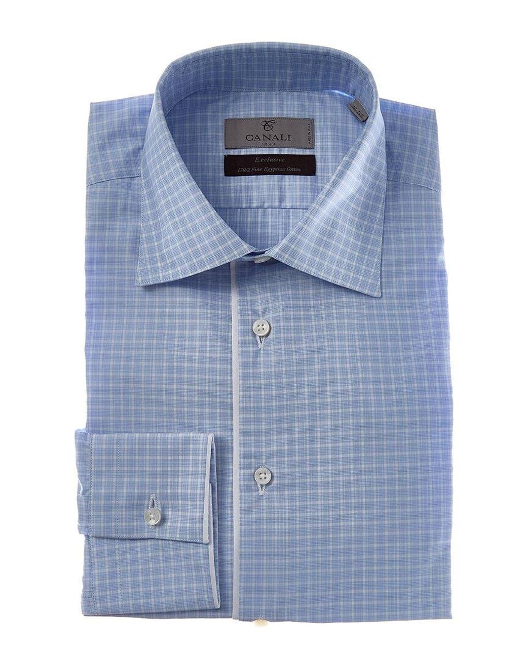 Canali Blue Dress Shirt for men