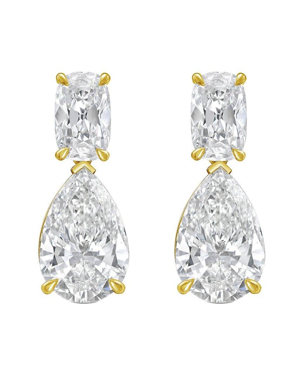 Diana M Metallic Diana M. 14K 8.00 Ct. Tw. Lab-Grown Diamond Drop Earrings
