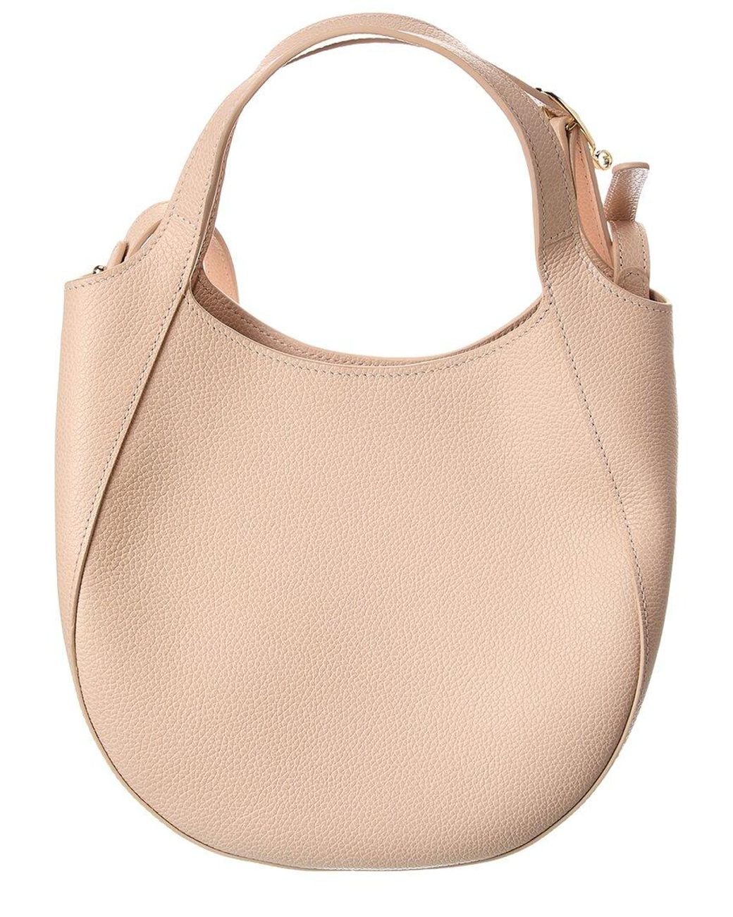 Longchamp Natural Le Foulonne Small Leather Handbag