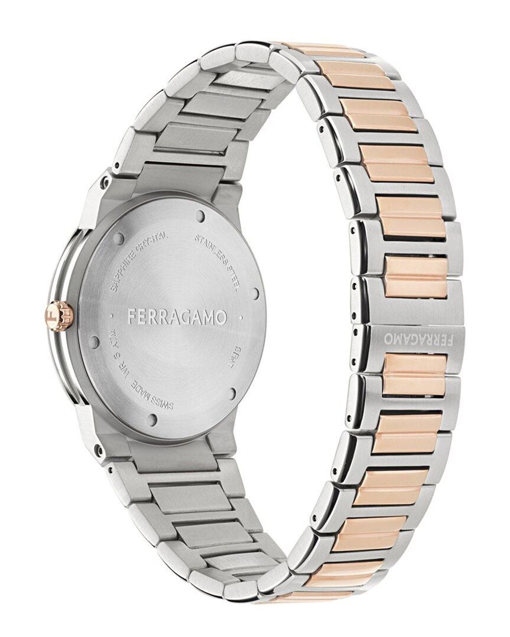 Ferragamo Metallic Sapphire Logo Watch for men