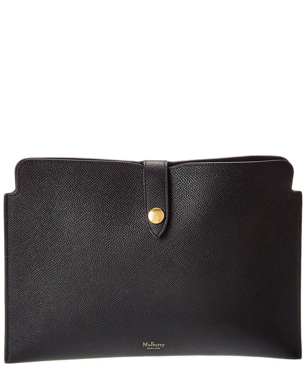 Mulberry Press Stud Tech Leather Pouch in Black | Lyst UK