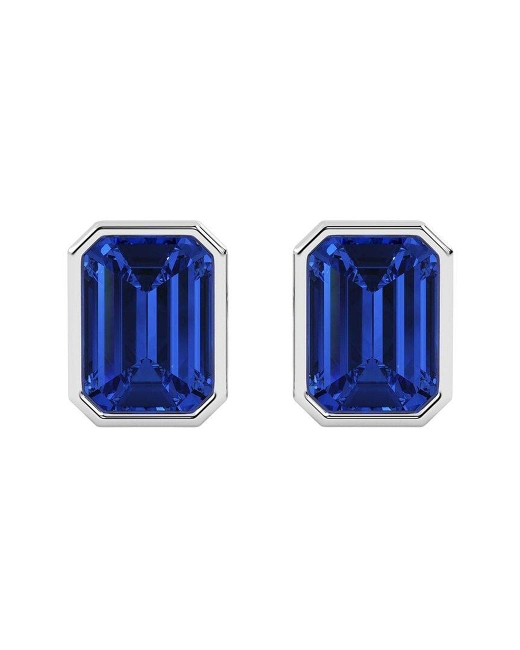 VOWE Blue 14K 4.00 Ct. Tw. Lab-Grown Diamond & Lab-Grown Sapphire Earrings