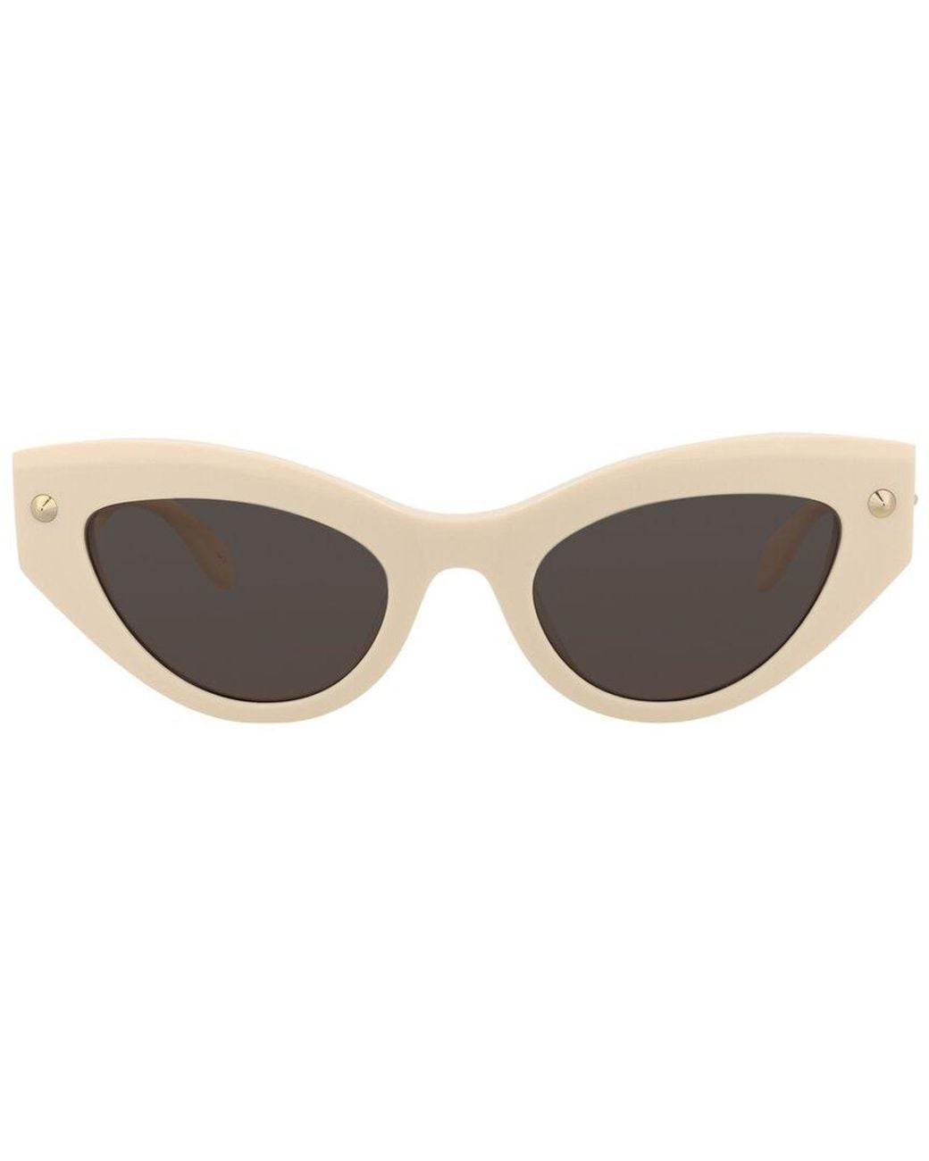 McQueen White Am0407S 52Mm Sunglasses