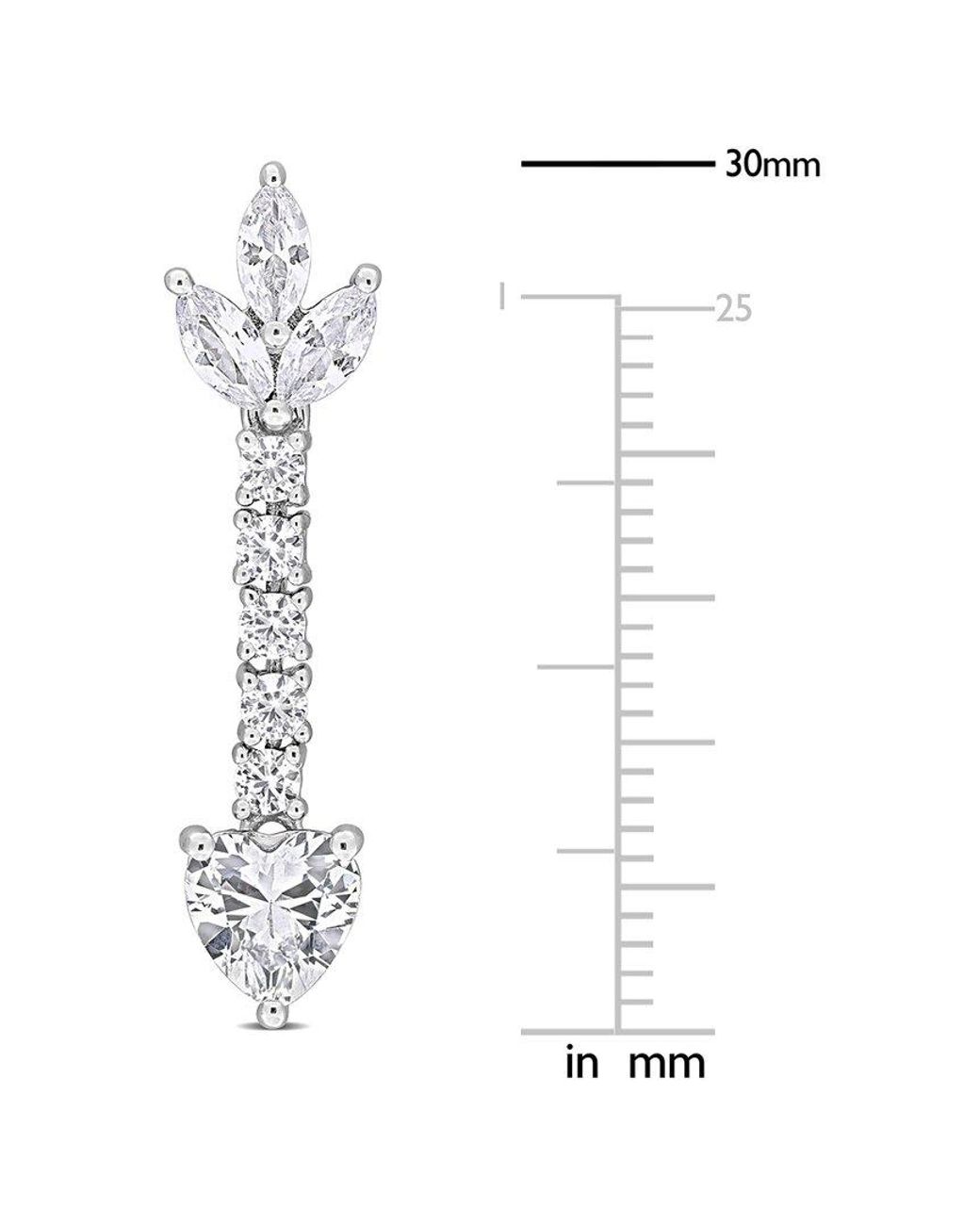 Rina Limor White 3.62 Ct. Tw. Lab-Grown Sapphire Earrings