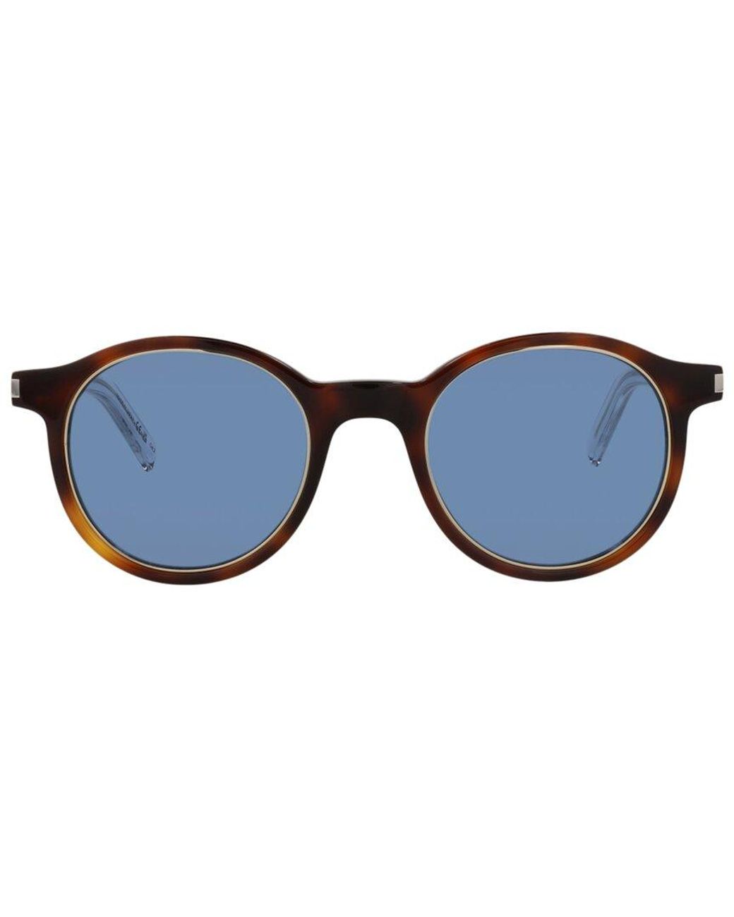 Saint Laurent Blue Sl521rim 47mm Sunglasses for men