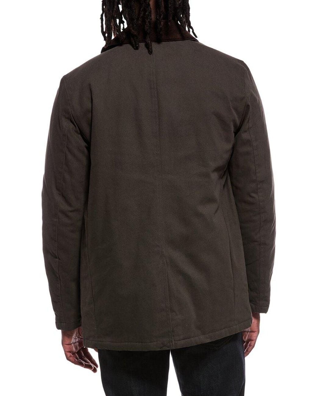 Cole Haan Black Coated Rain Jacket for men