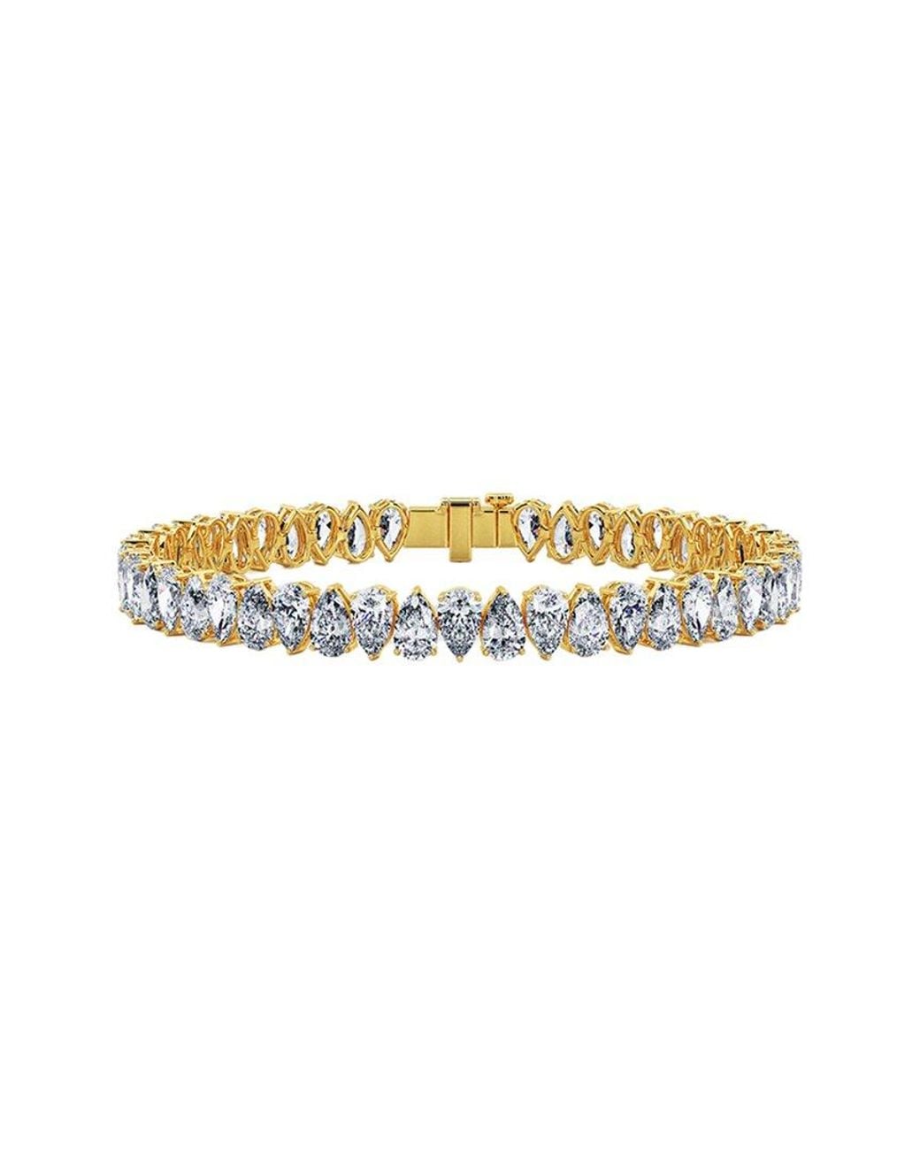 Lab Grown Diamonds White 14K 10.50 Ct. Tw. Lab-Grown Diamond Tennis Bracelet