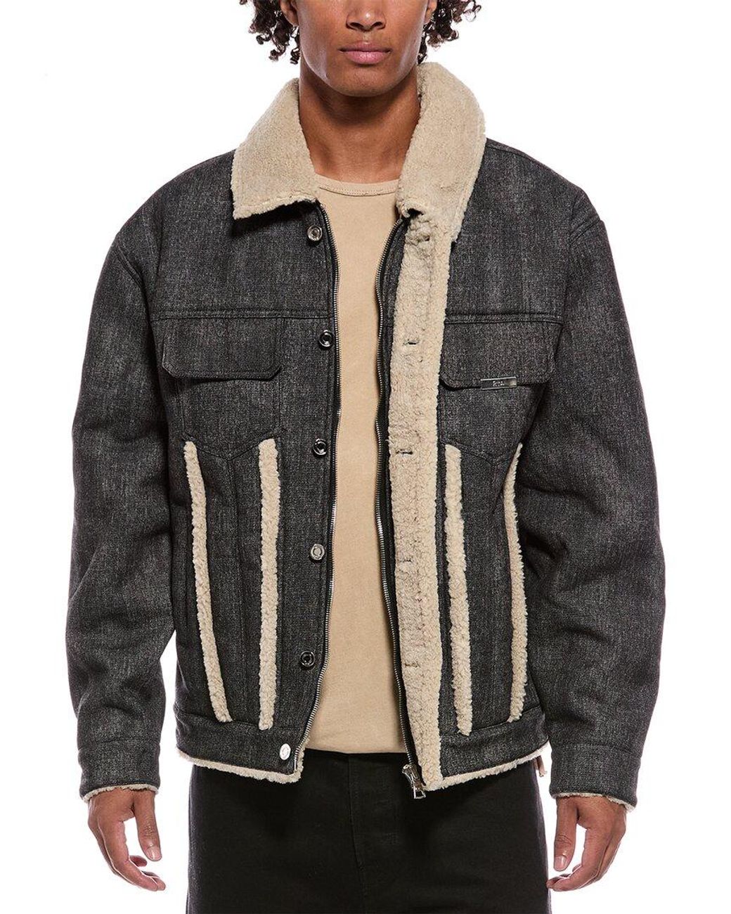 RTA Black Danny Denim Jacket for men