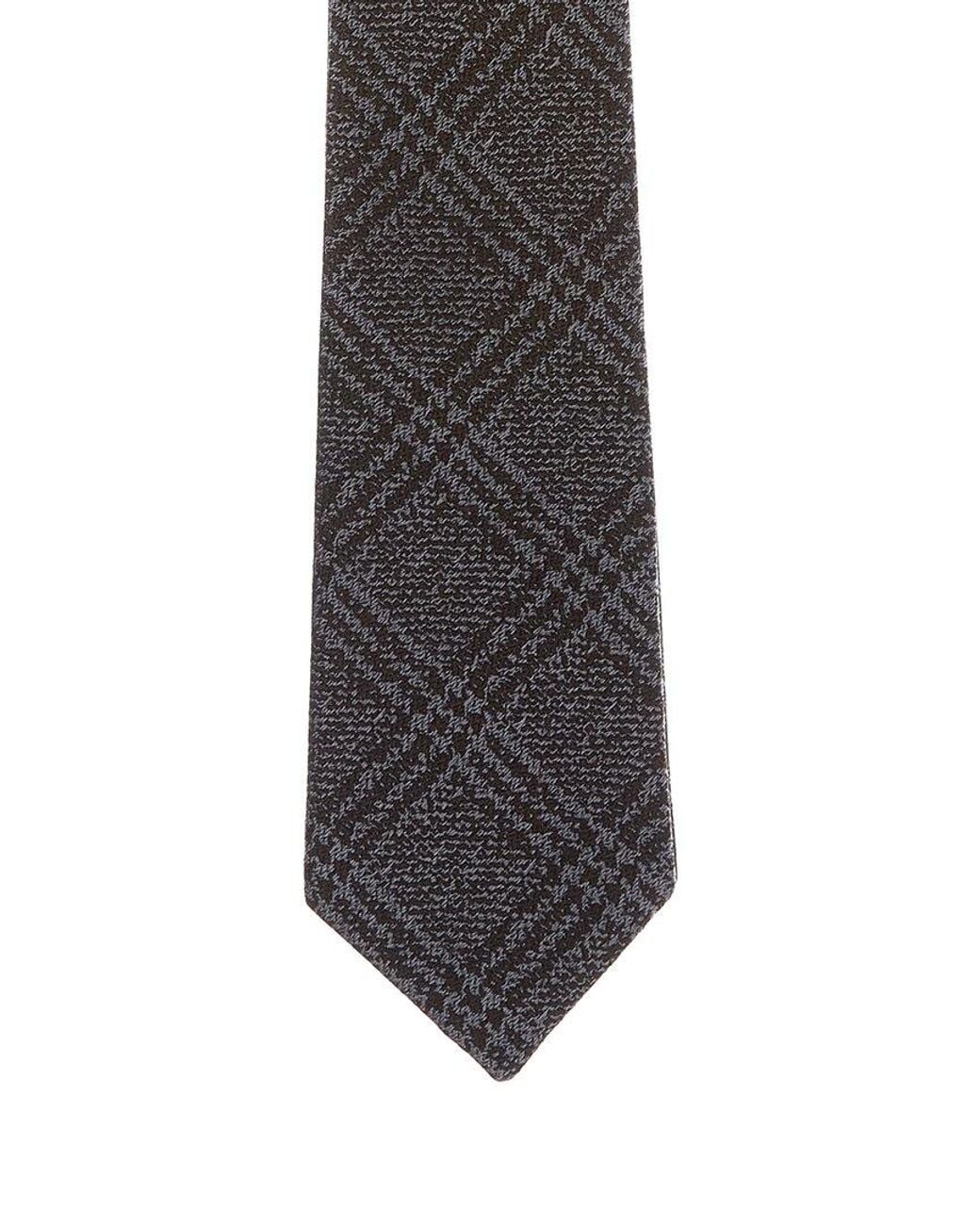 Canali Blue Squares/Check Reversible Silk Tie for men
