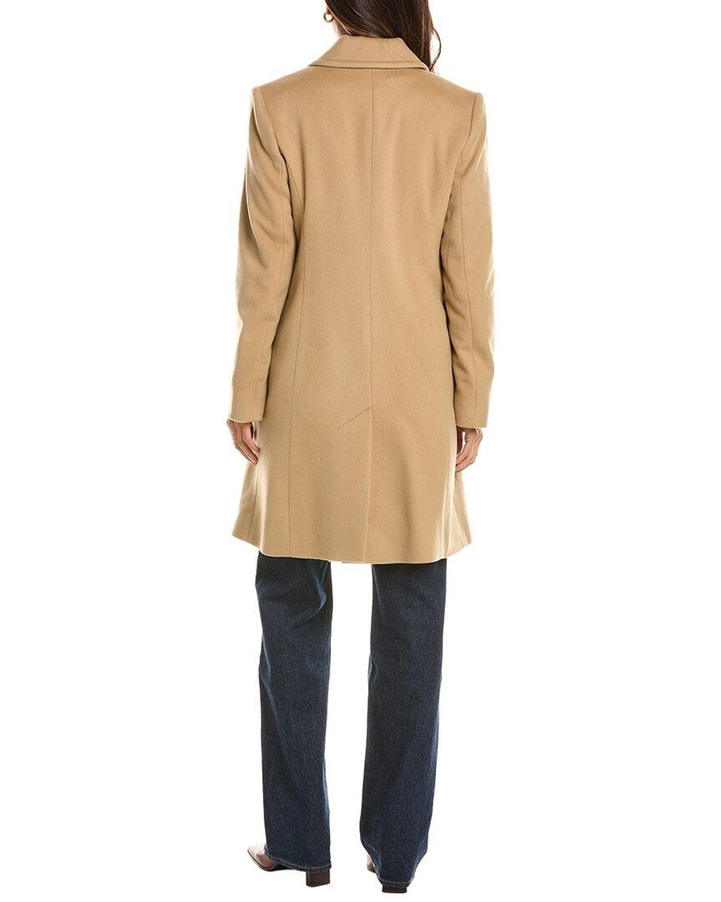 Fleurette Natural Club Collar Wool Coat