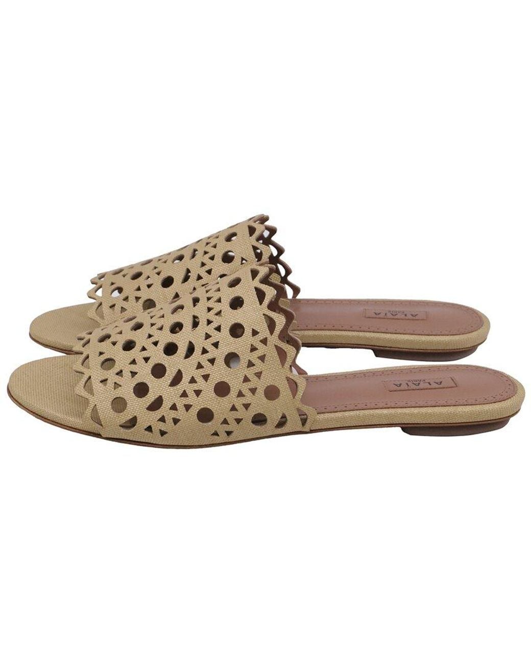 Alaïa Multicolor Alaïa Leather Laser-Cut Sandal (Authentic Pre-Loved)