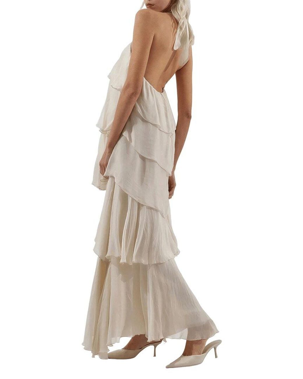 Dilireba Natural Embellished Maxi Dress
